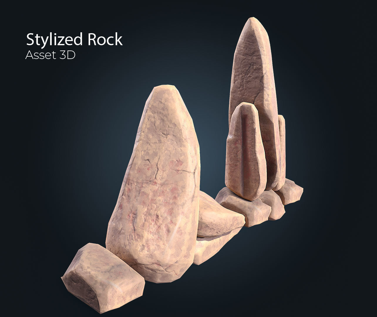 Stylized Rock V1 free VR / AR / low-poly 3D model | CGTrader