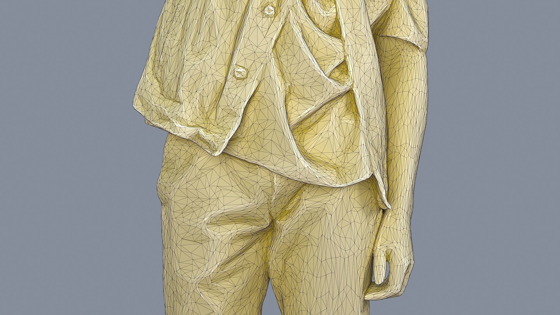 Exhausted Urban Guy in Denim Vest 3D model_13