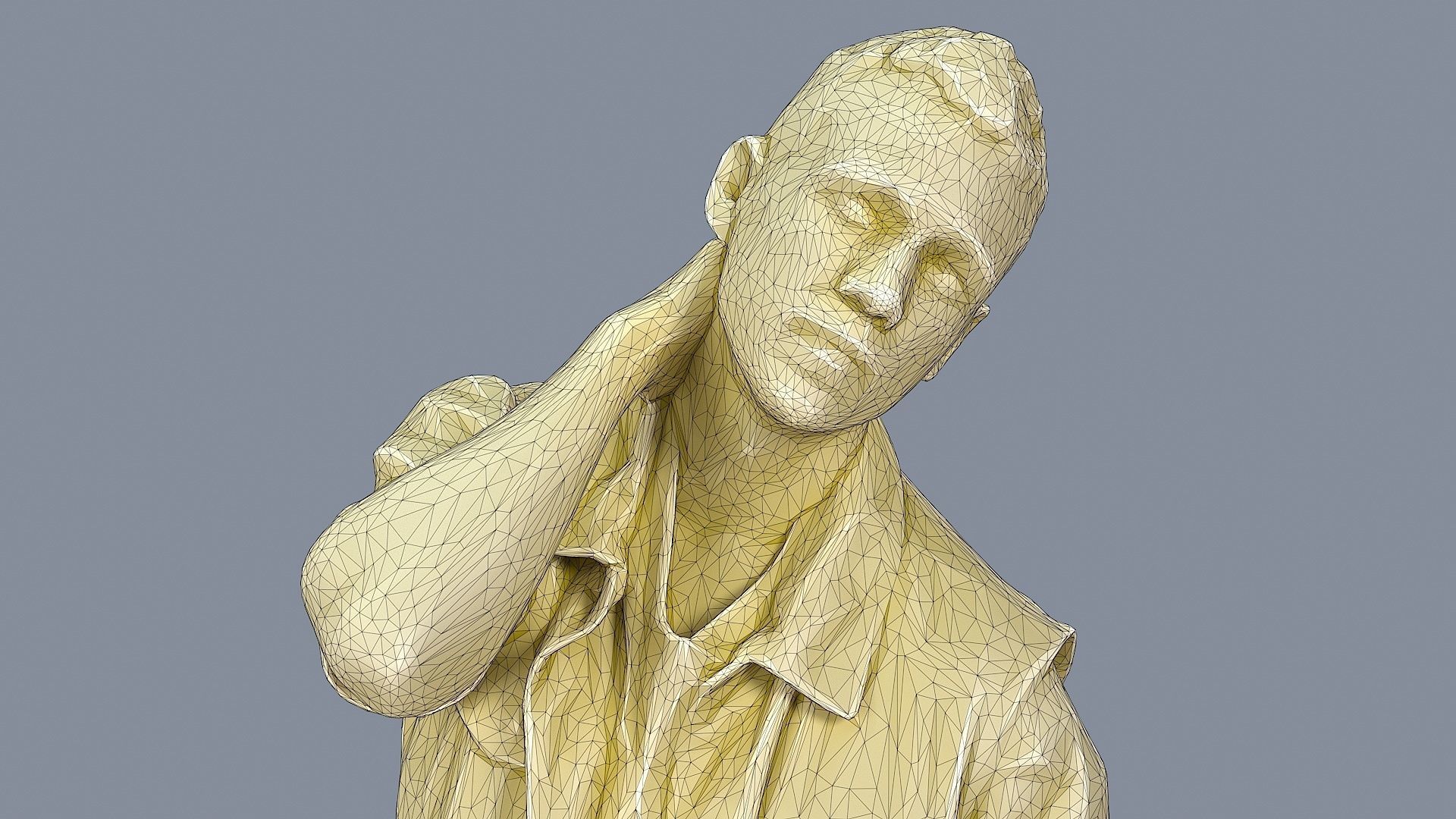 Exhausted Urban Guy in Denim Vest 3D model_9