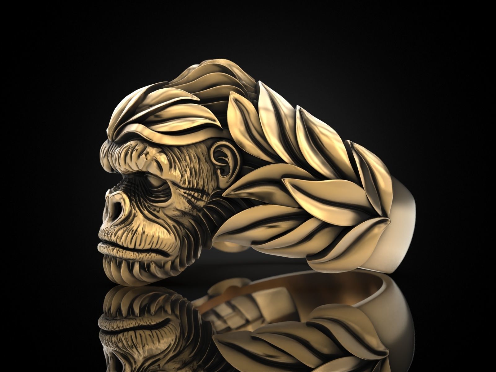 Gorilla Ring 3D print model_24