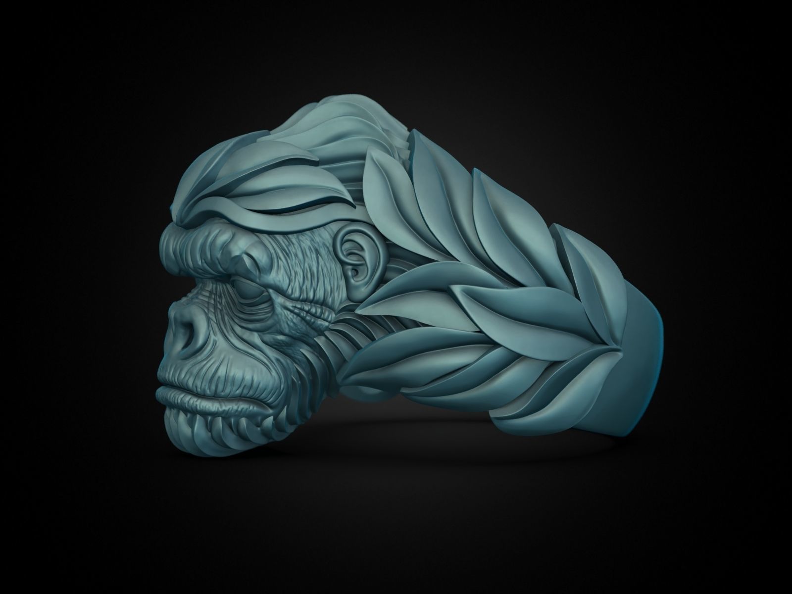 Gorilla Ring 3D print model_14