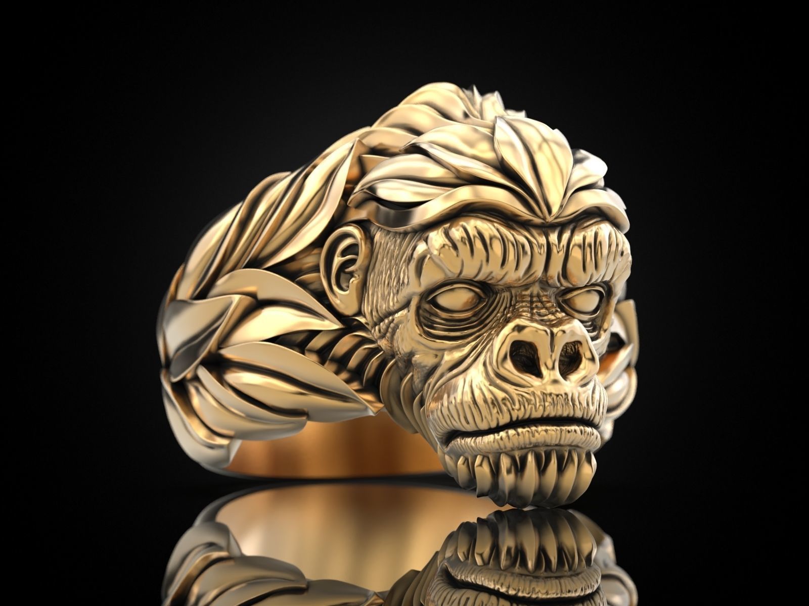 Gorilla Ring 3D print model_36