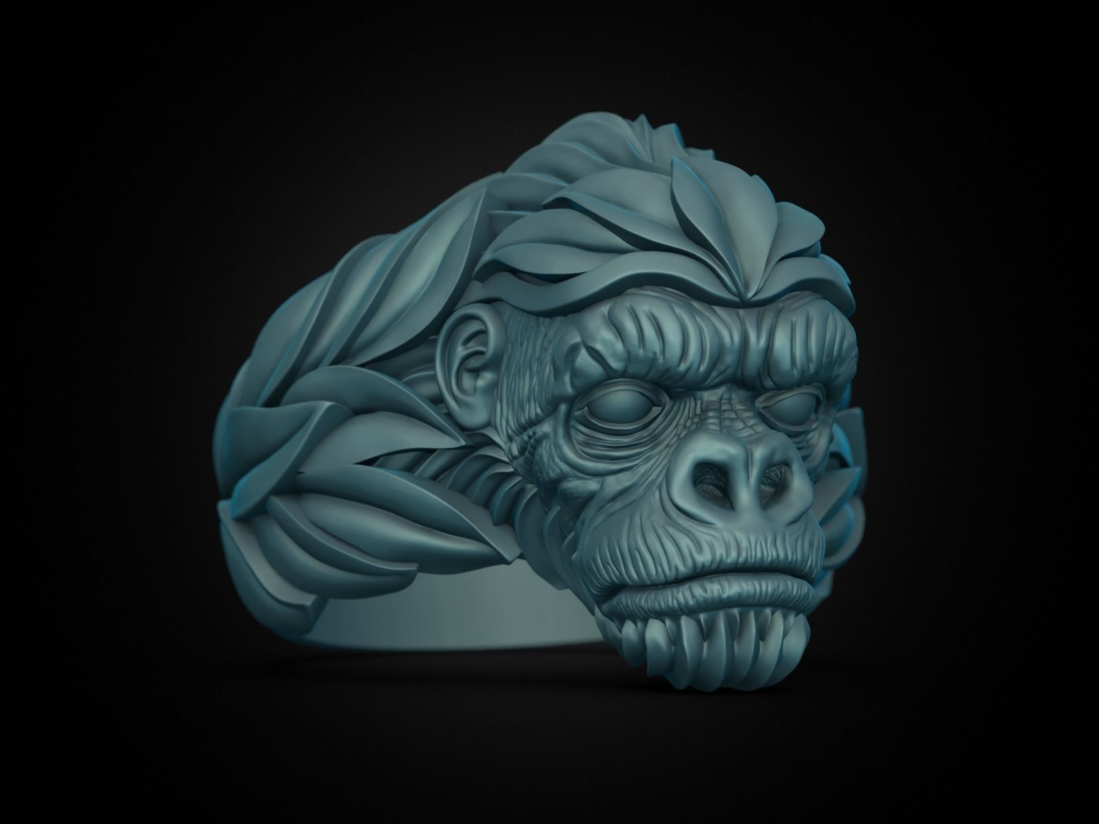 Gorilla Ring 3D print model_17