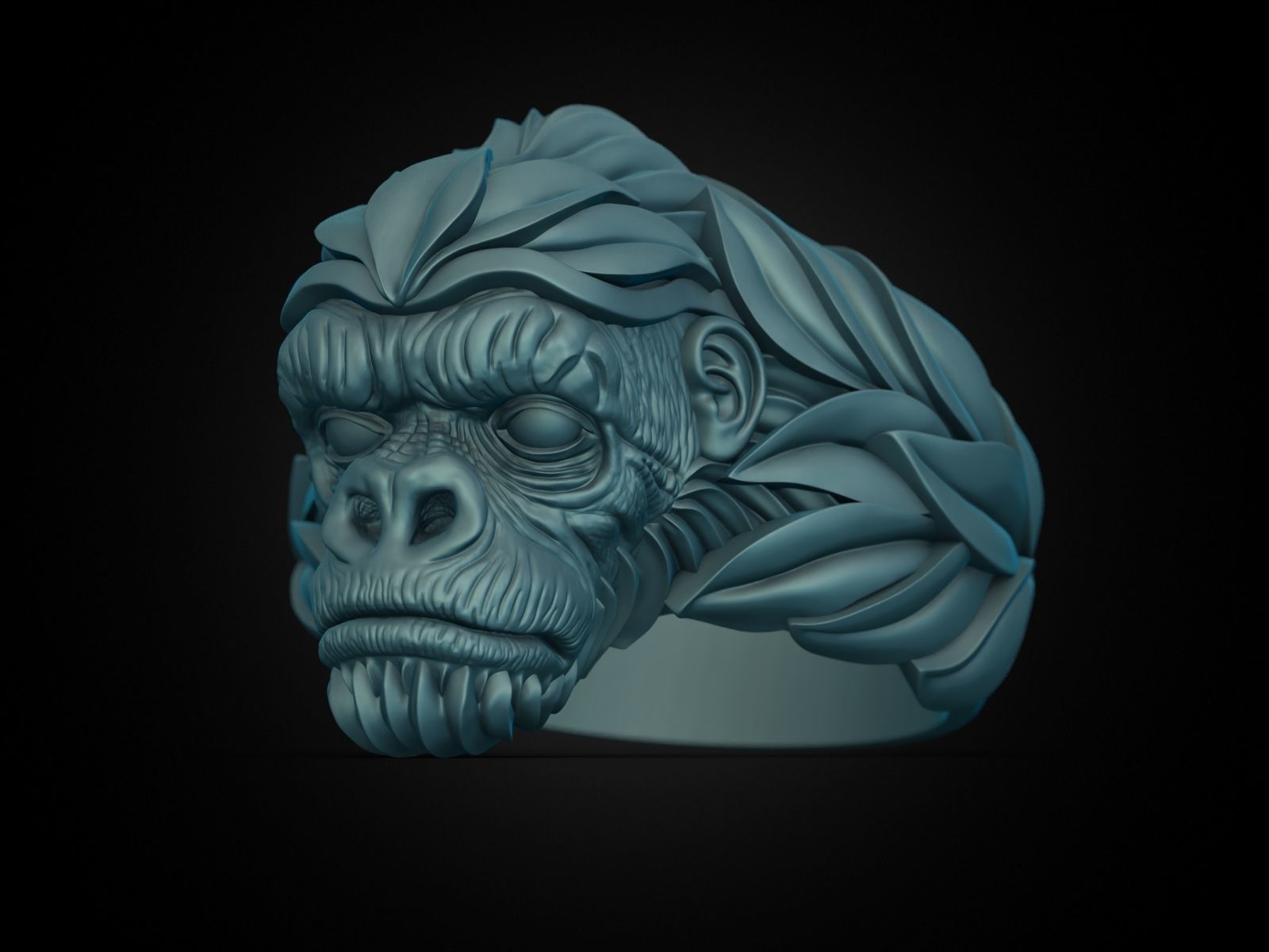 Gorilla Ring 3D print model_9
