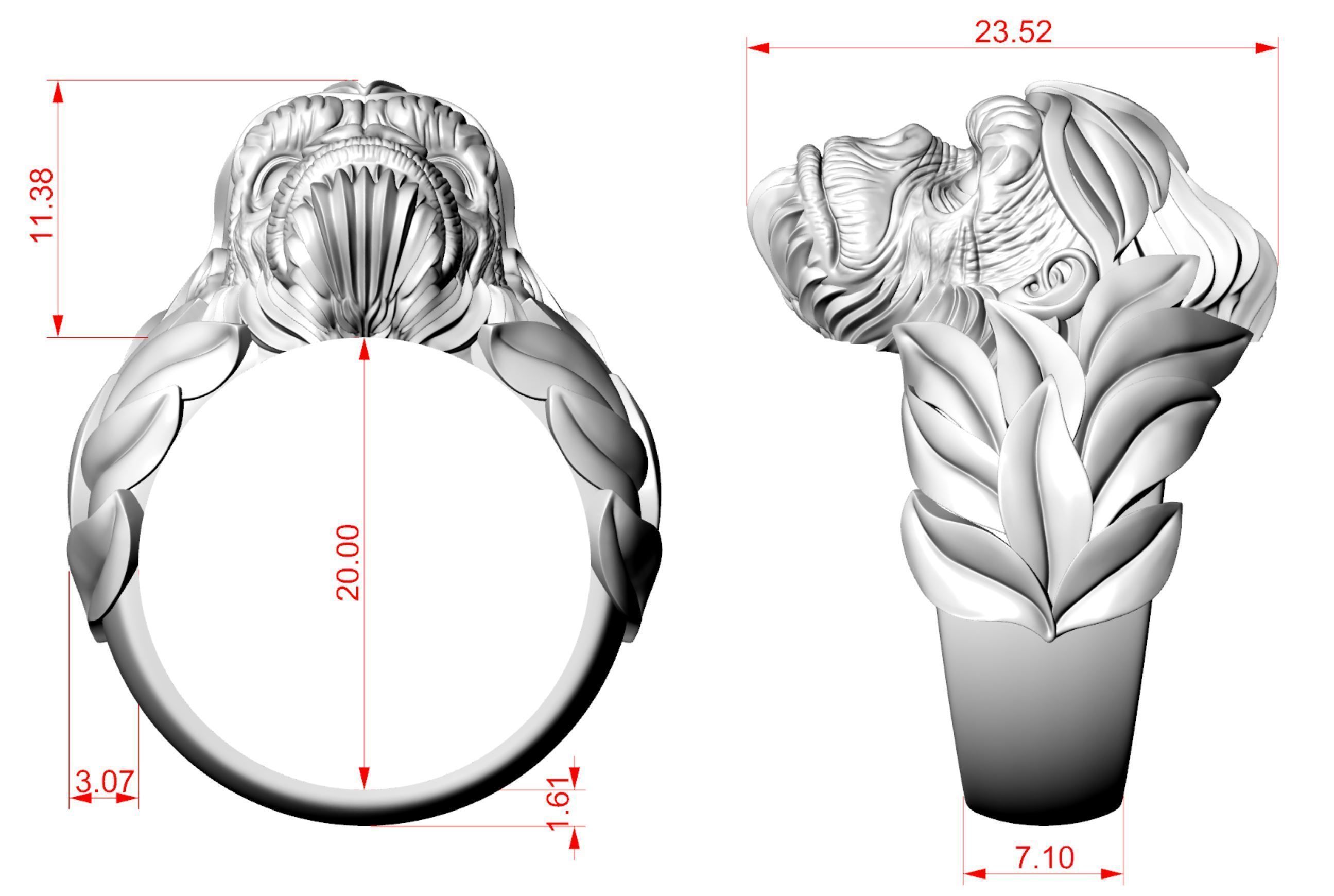Gorilla Ring 3D print model_18