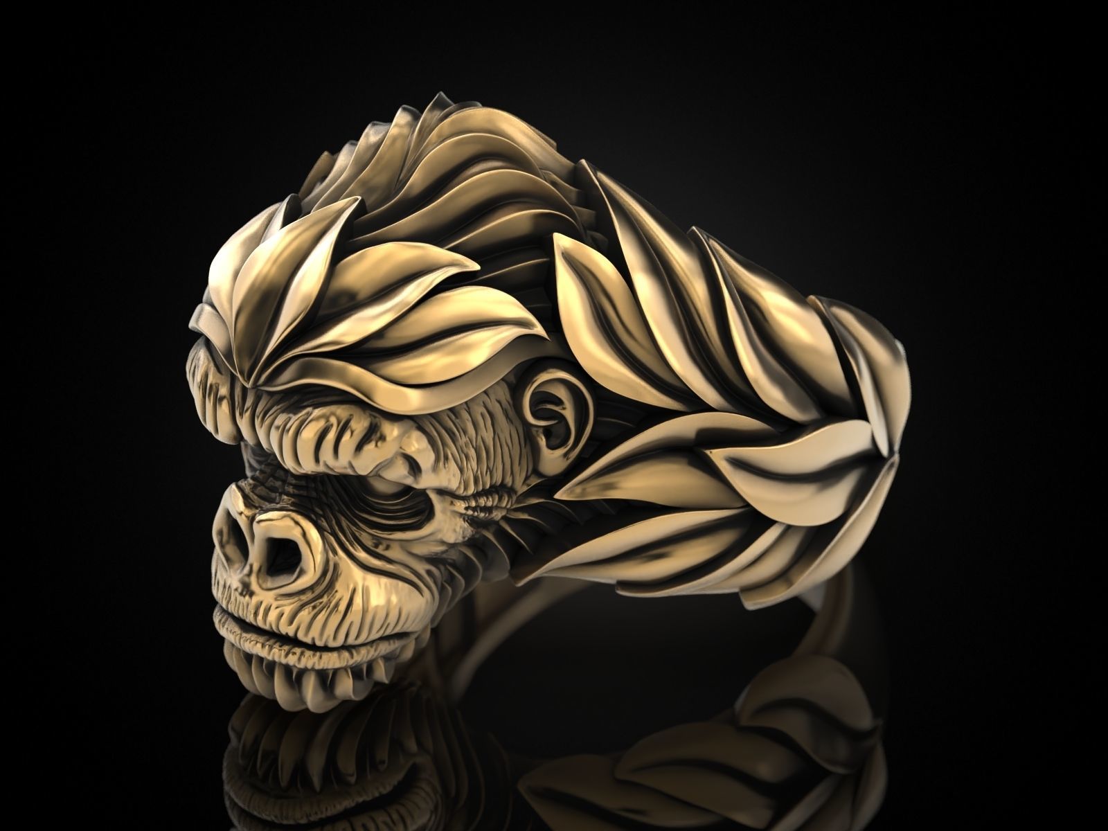 Gorilla Ring 3D print model_23