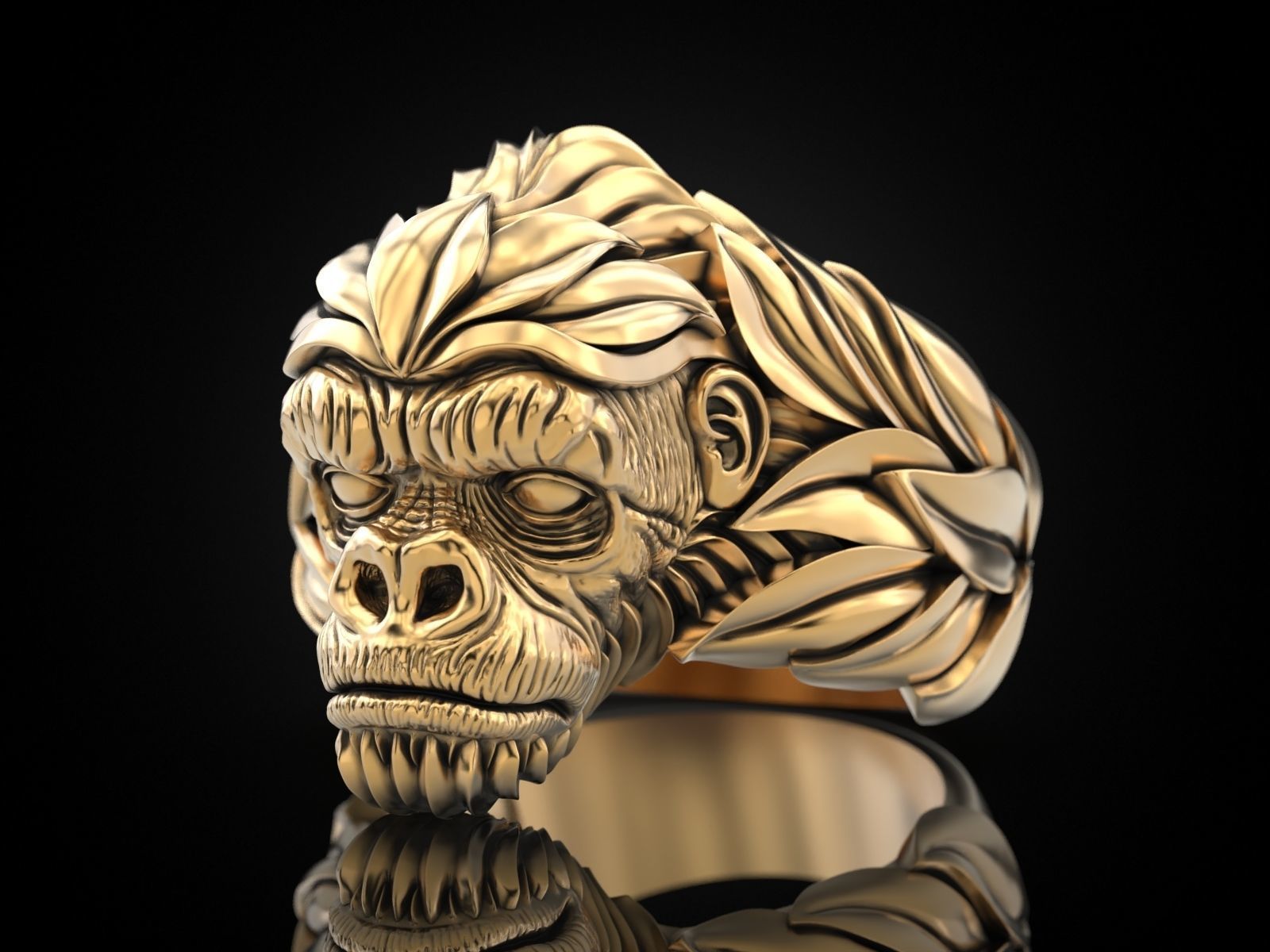 Gorilla Ring 3D print model_29