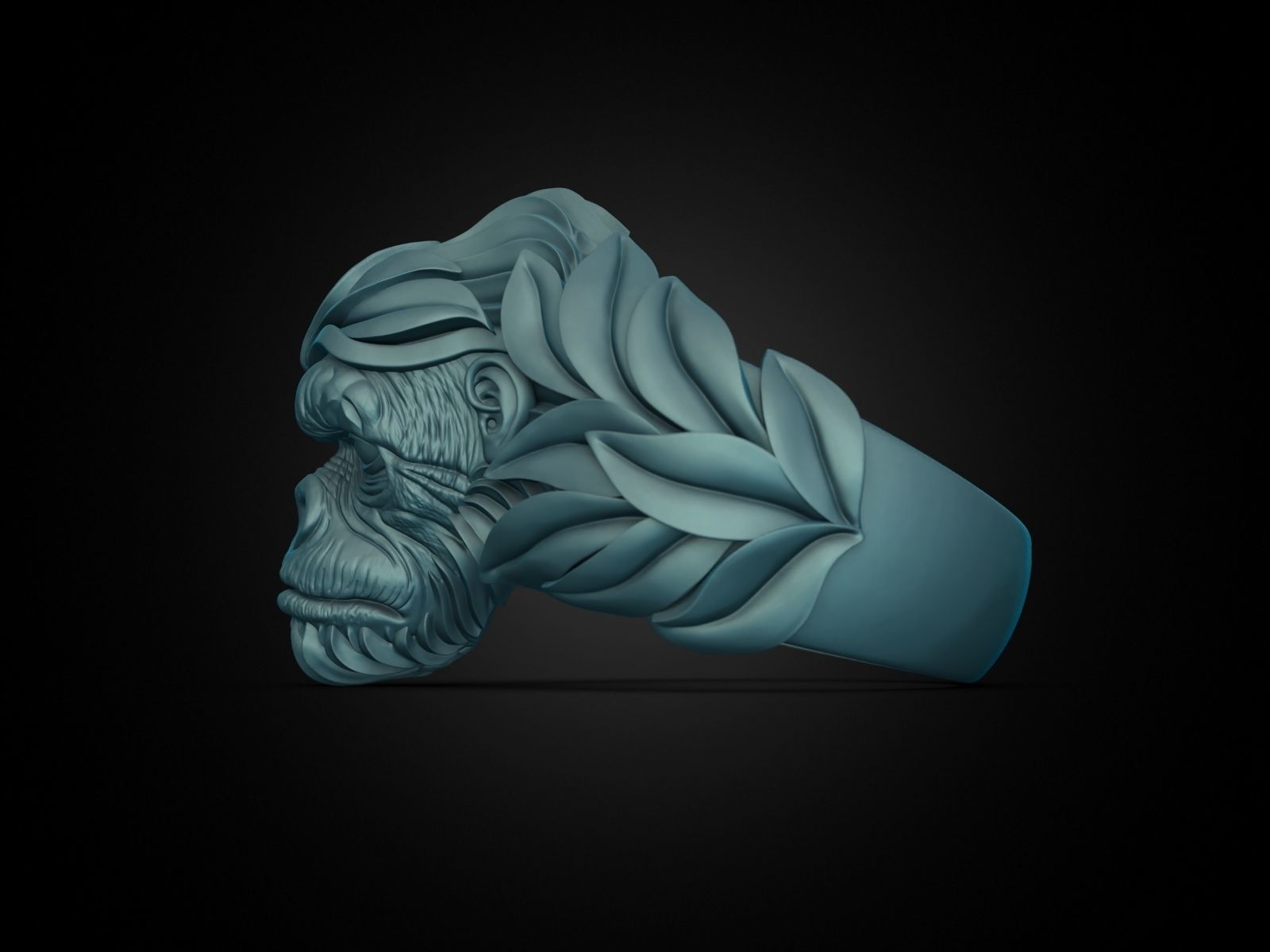 Gorilla Ring 3D print model_15