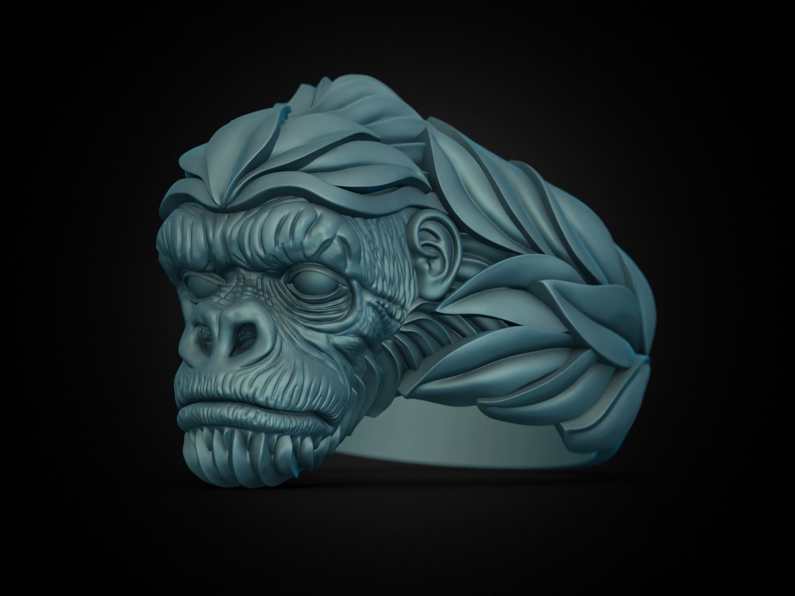 Gorilla Ring 3D print model_16