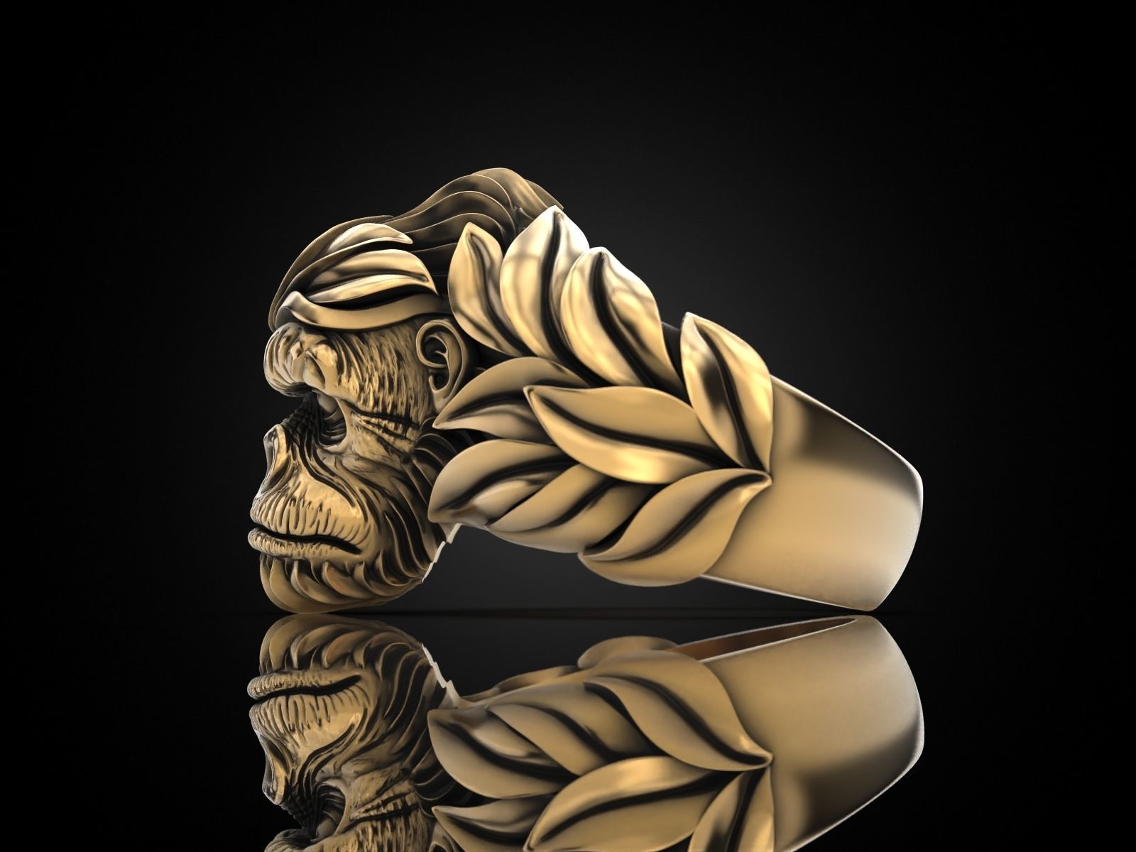 Gorilla Ring 3D print model_25