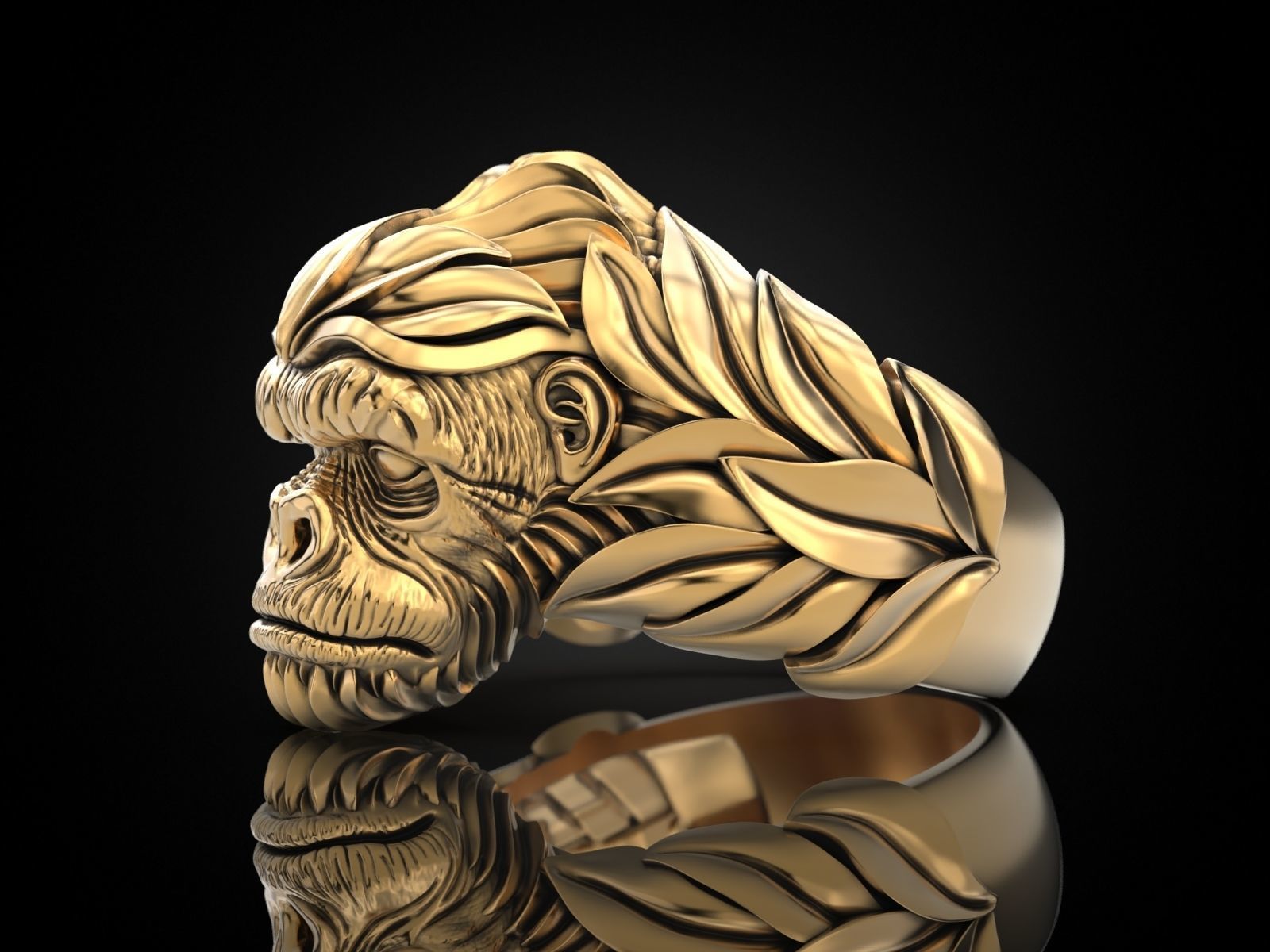 Gorilla Ring 3D print model_33
