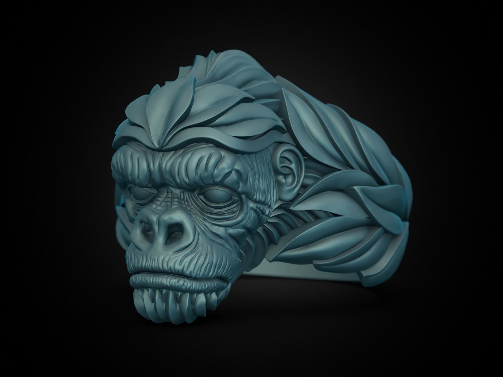 Gorilla Ring 3D print model_10