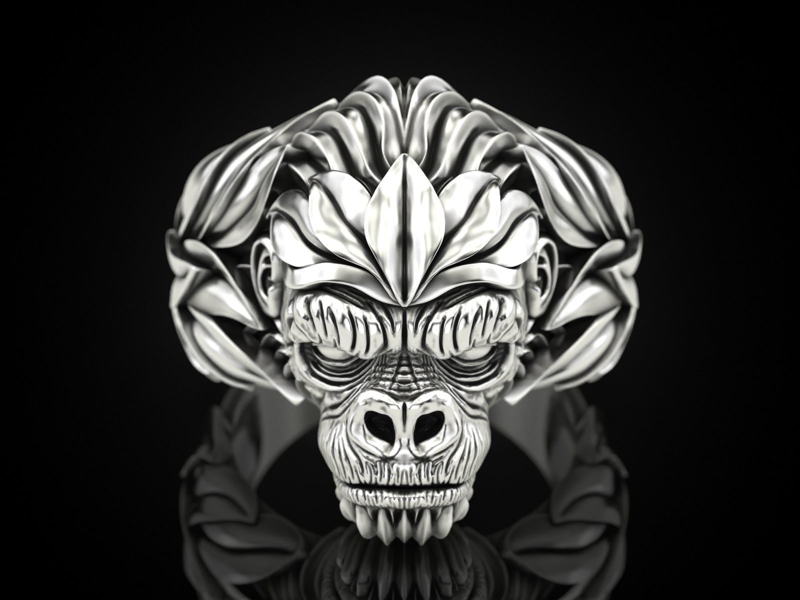 Gorilla Ring 3D print model_3