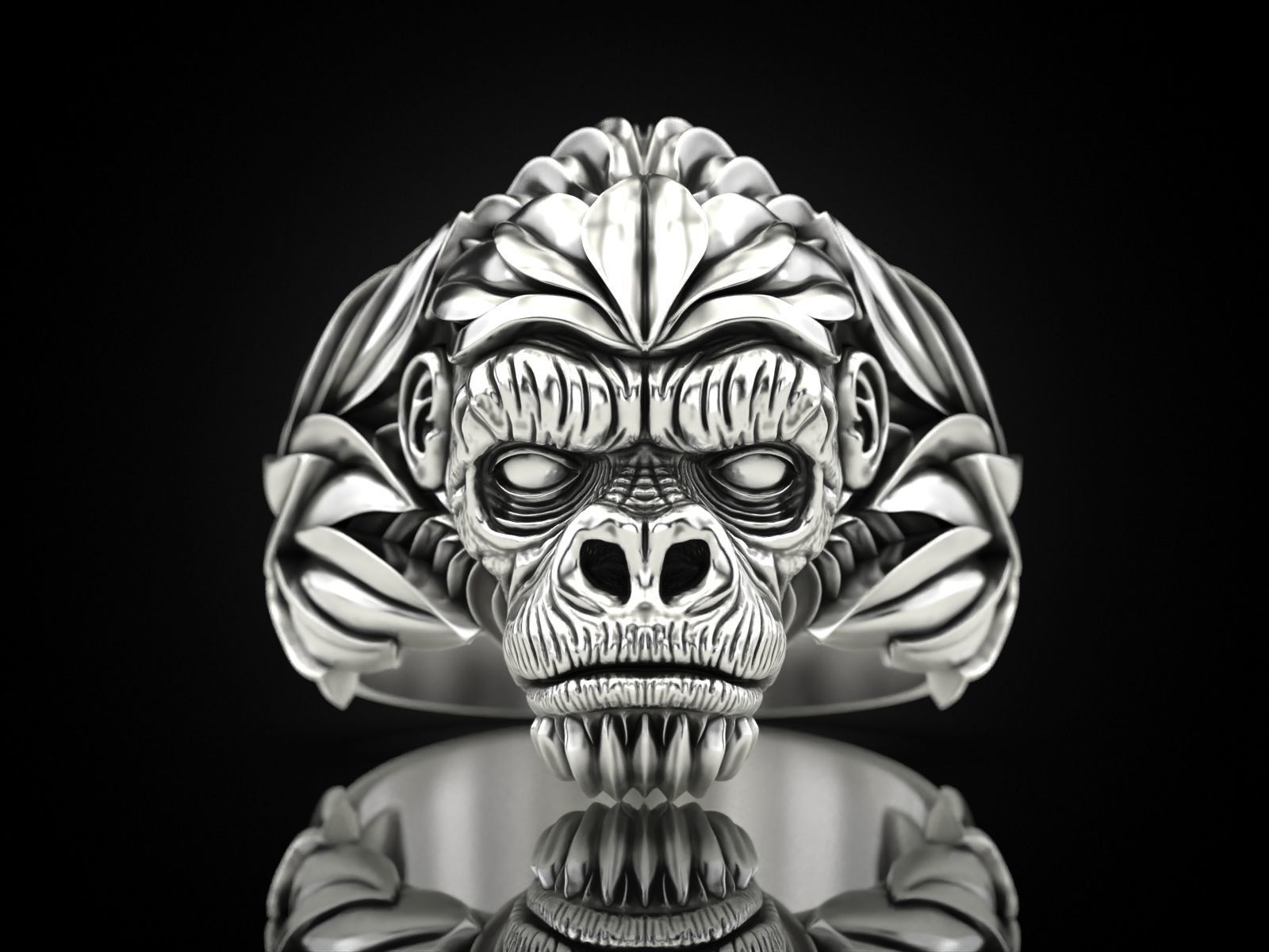 Gorilla Ring 3D print model_2