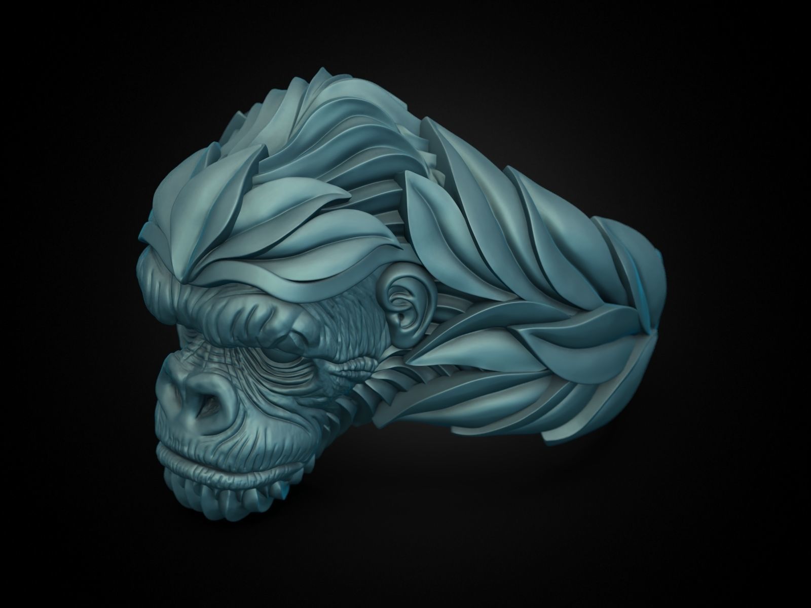 Gorilla Ring 3D print model_13