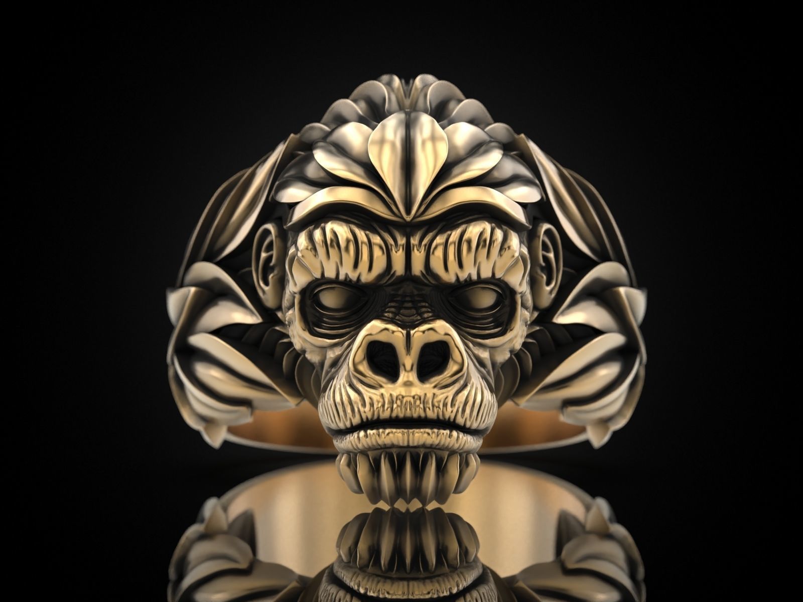 Gorilla Ring 3D print model_21