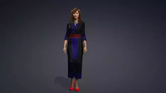 Nkauj hmong suit 3D model