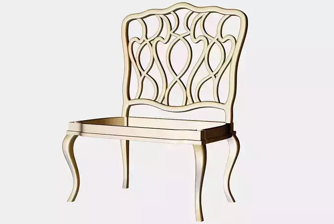 Chair 3d model for cnc 06