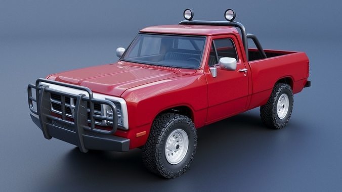 Dodge Ram 150 Regular Cab 1991 3D print model 3