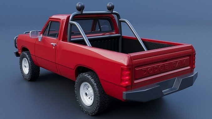 Dodge Ram 150 Regular Cab 1991 3D print model 5