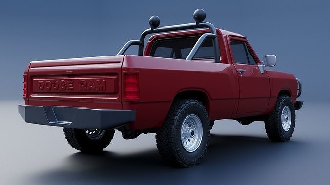 Dodge Ram 150 Regular Cab 1991 3D print model 6
