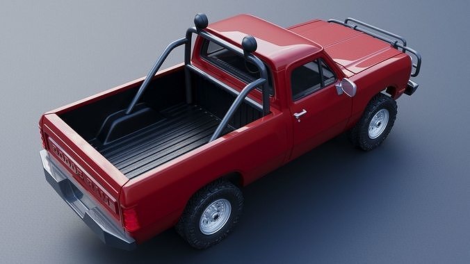 Dodge Ram 150 Regular Cab 1991 3D print model 7
