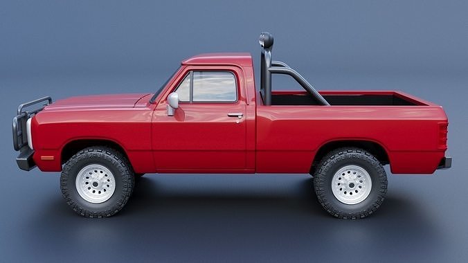 Dodge Ram 150 Regular Cab 1991 3D print model 4