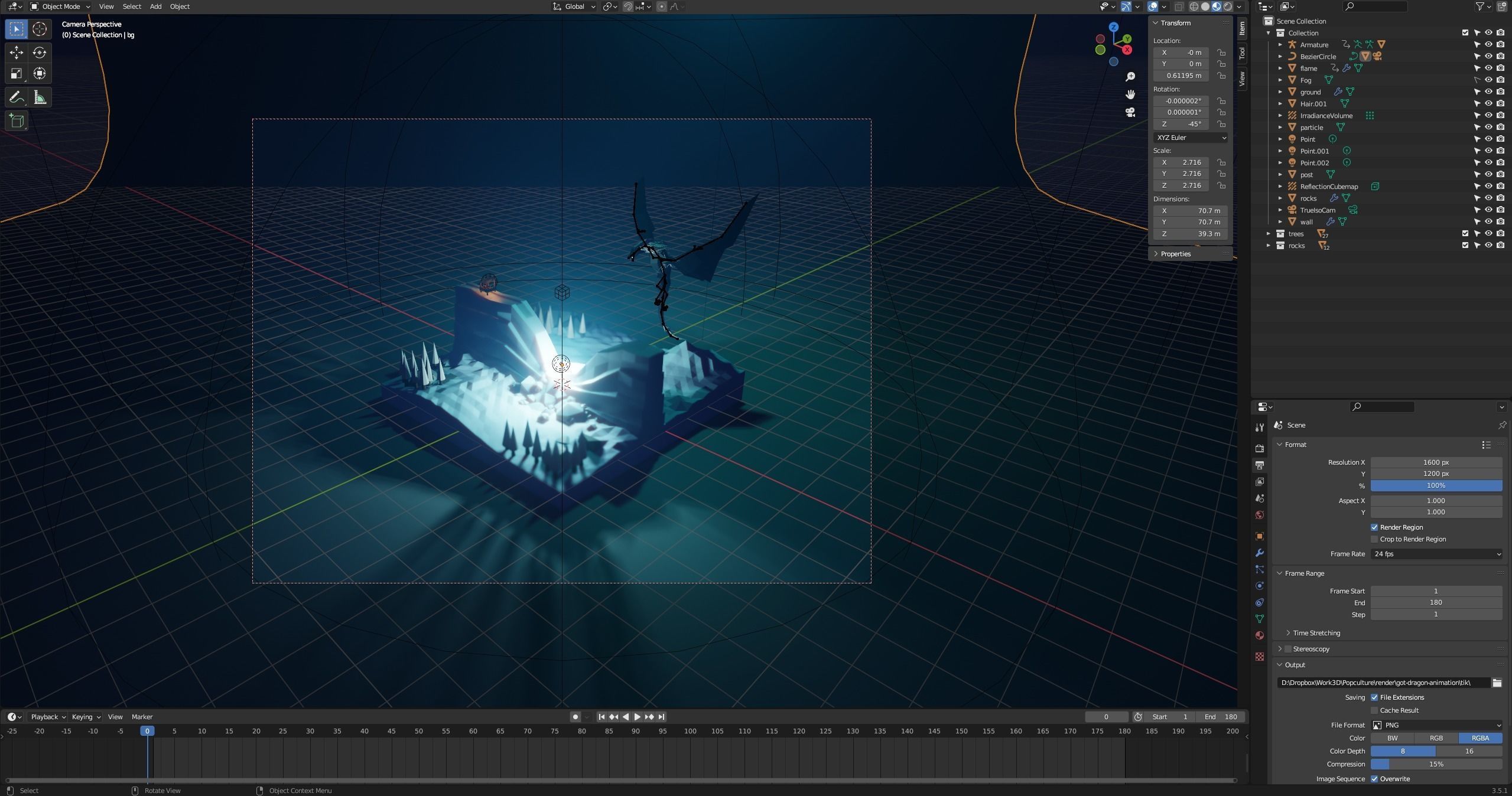 Isometric Dragon  Low-poly 3D model_2