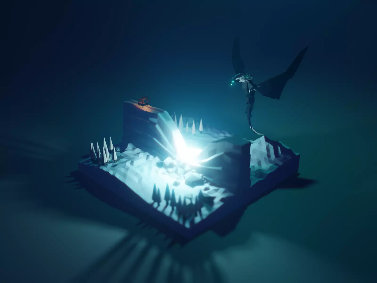 Isometric Dragon  Low-poly 3D model_0