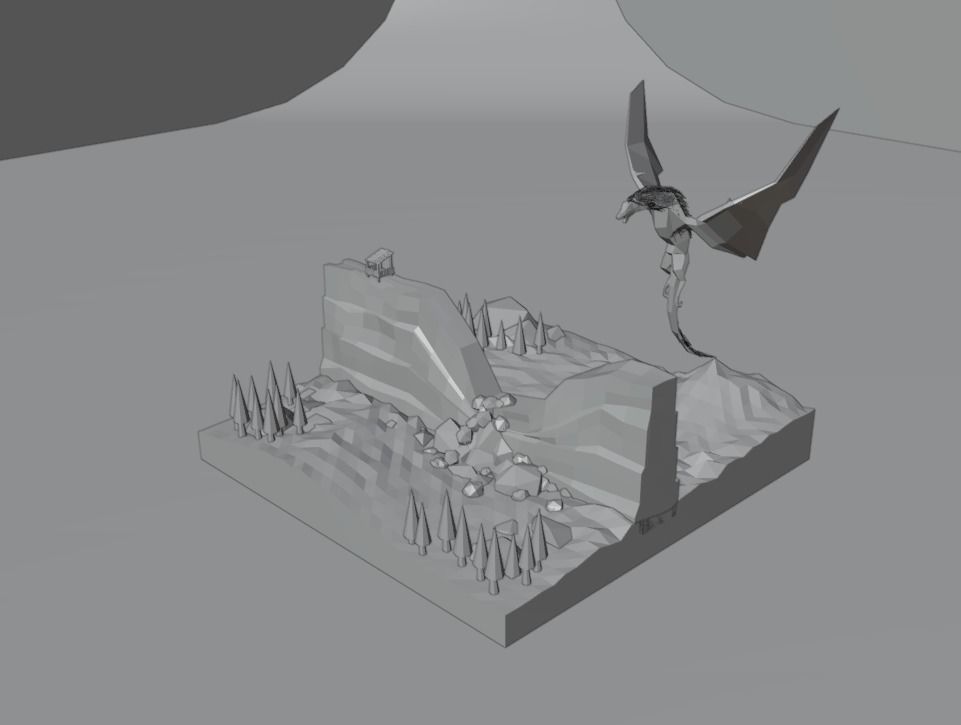 Isometric Dragon  Low-poly 3D model_3