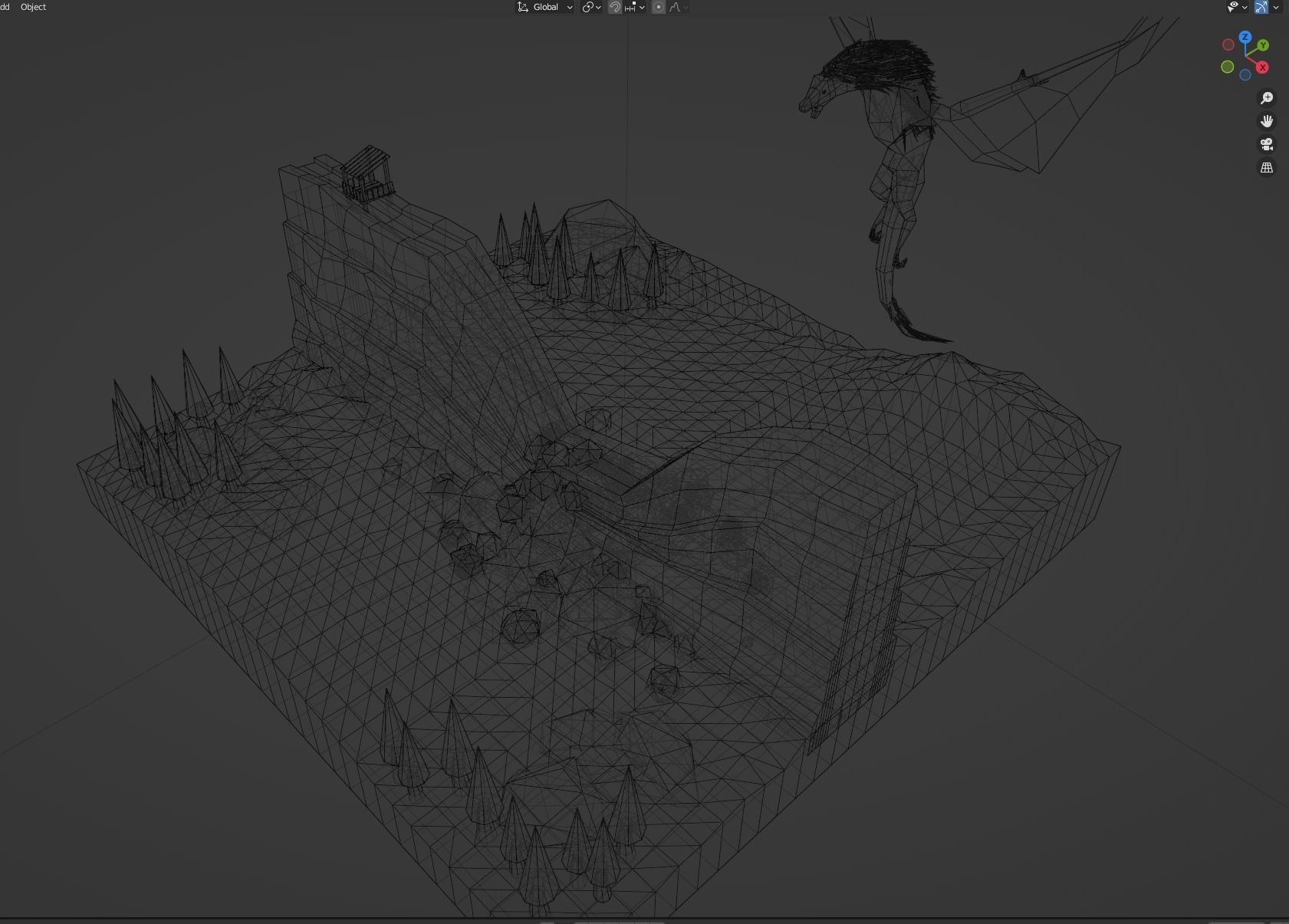 Isometric Dragon  Low-poly 3D model_7