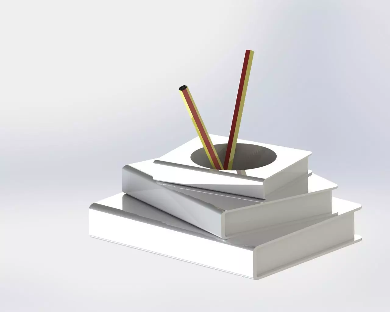 Book Pen Holder - Pen Holder for Bookshelf Decor 3D print model