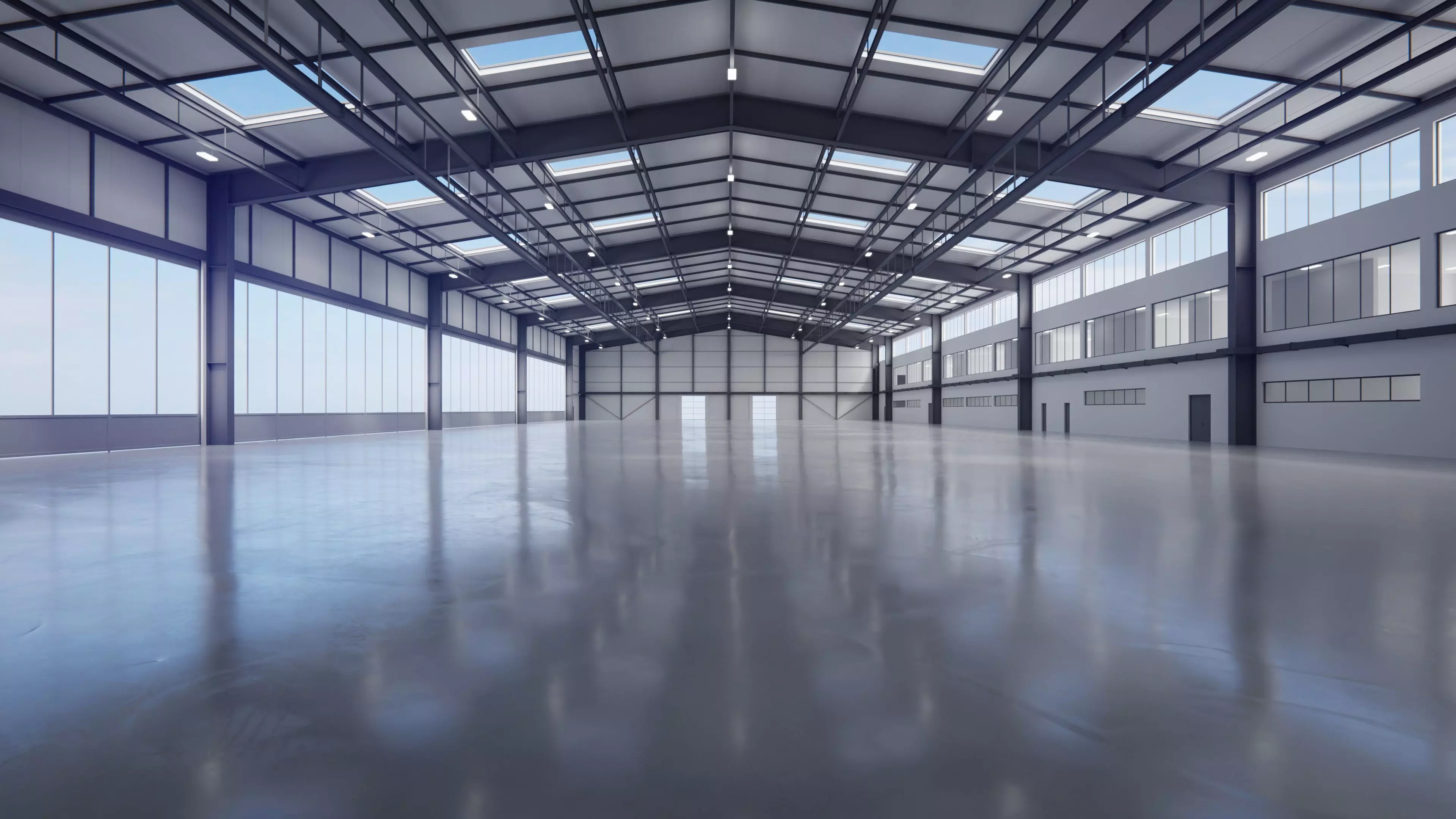 Airplane Hangar Interior 13 Low-poly 3D model