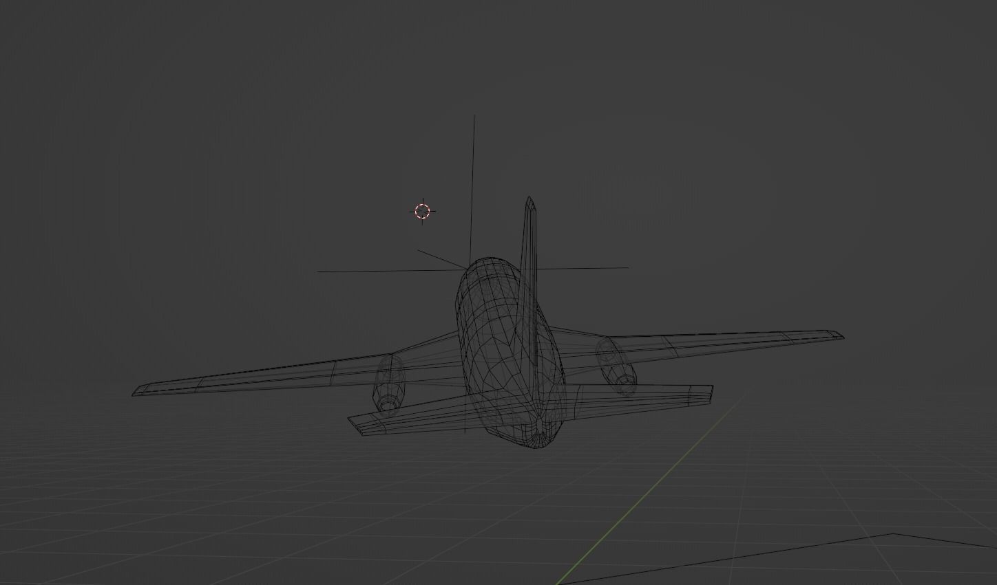 Isometric Airplane   Low-poly 3D model_4