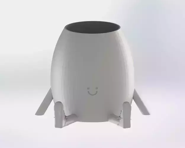 Smiling Sitting Pen Holder Egg Shape