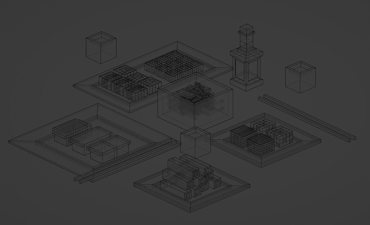 Isometric Sushi  Low-poly 3D model_7