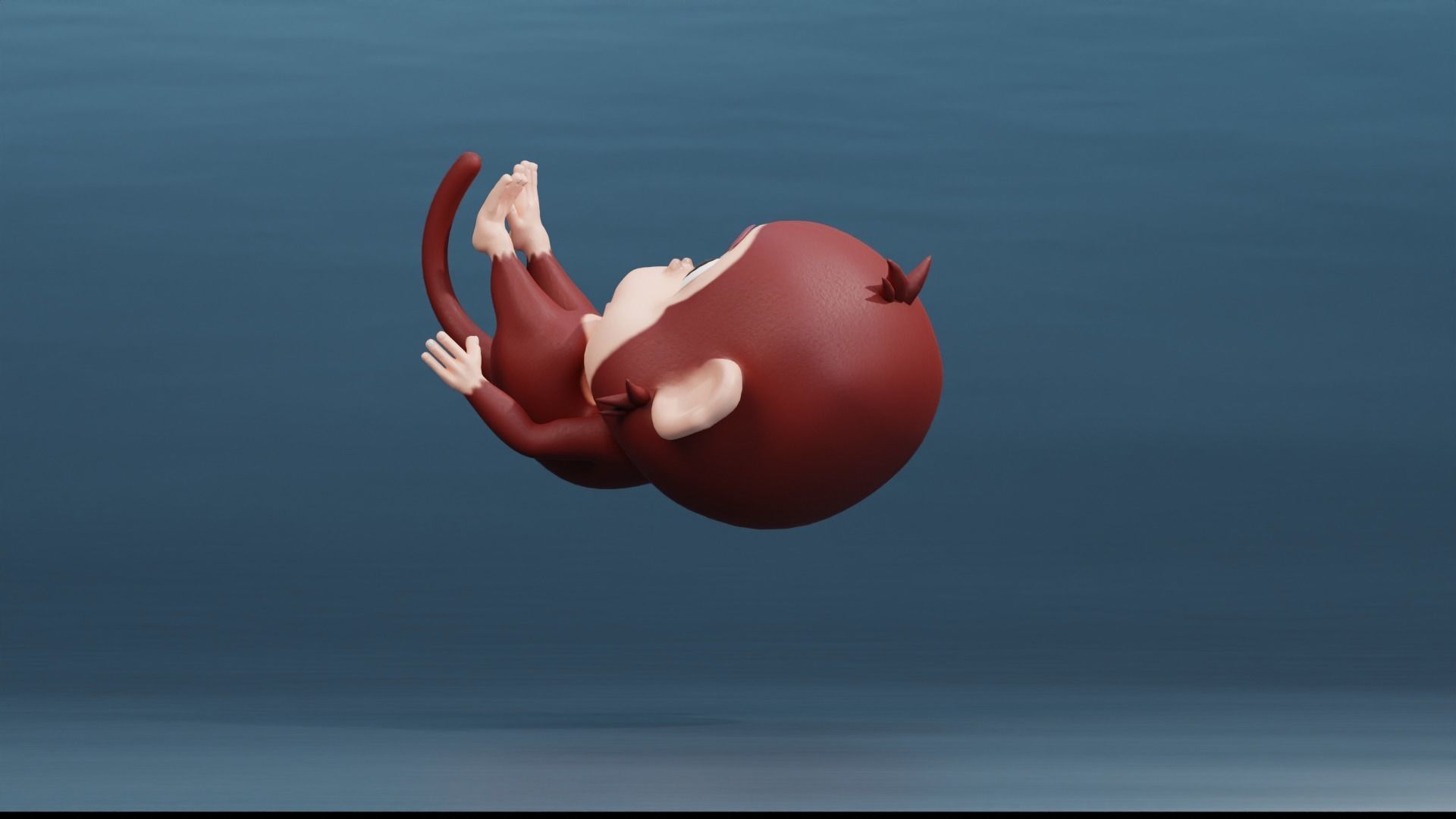 Cute Cartoon Monkey Rigged Low-poly 3D model_21