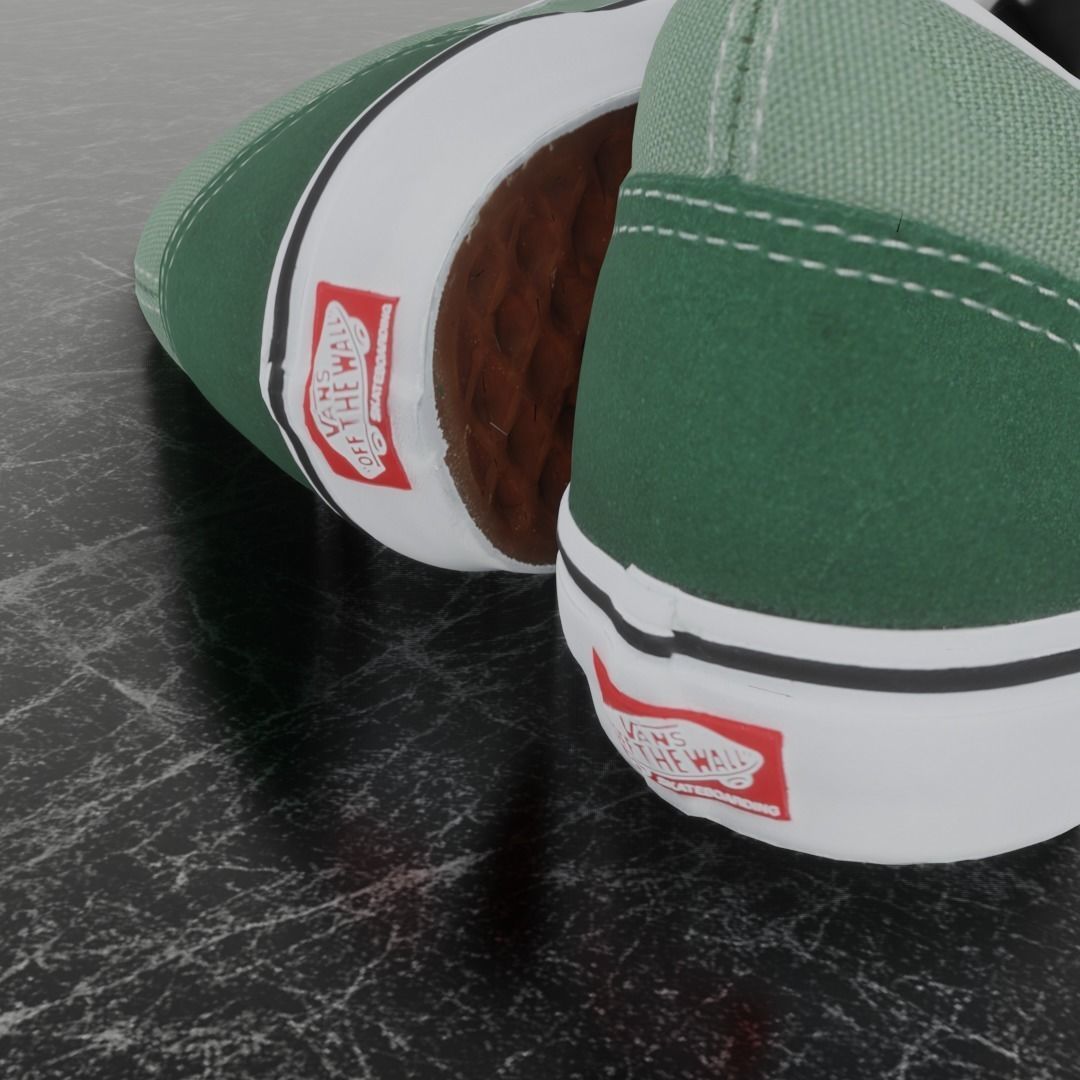 VANS 3D SHOES - GREEN Low-poly 3D model_9
