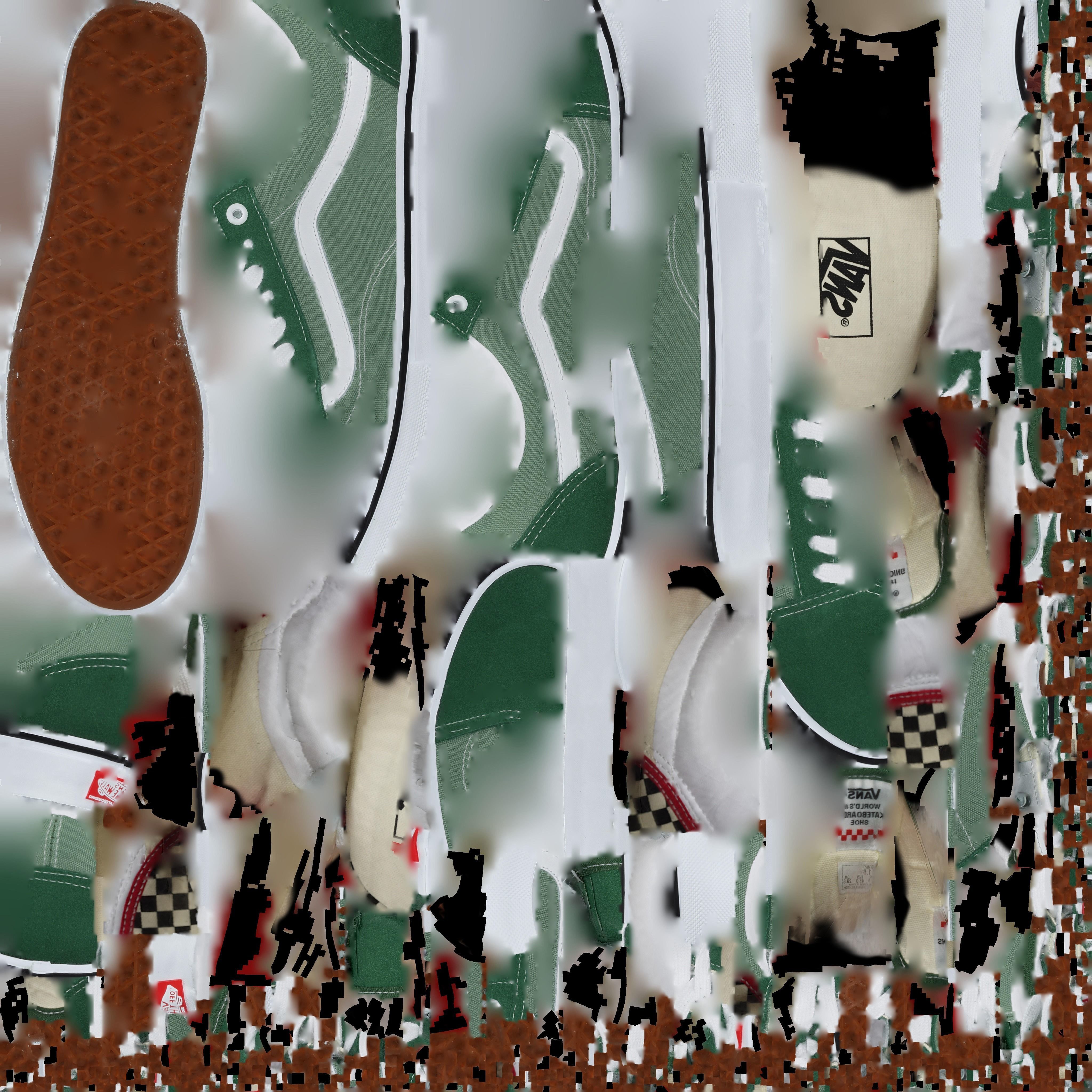 VANS 3D SHOES - GREEN Low-poly 3D model_11