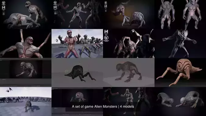 A set of game Alien Monsters