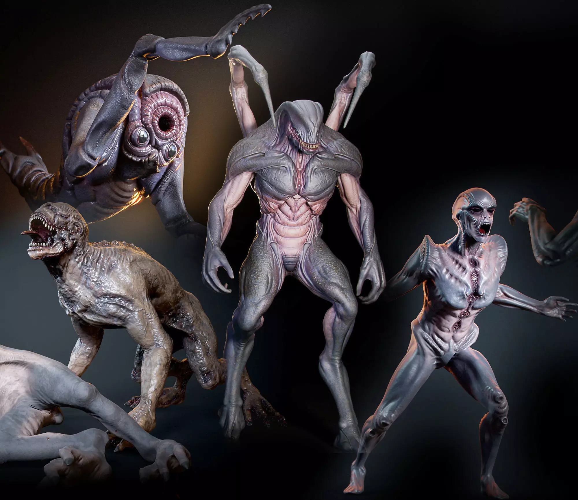 A set of game Alien Monsters 3D Model Collection_0
