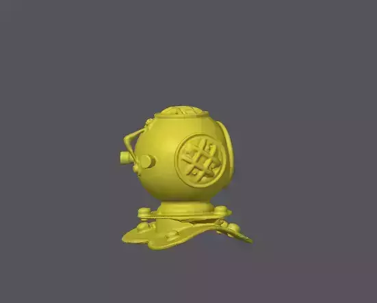 Vintage Divers Helmet 3D print model