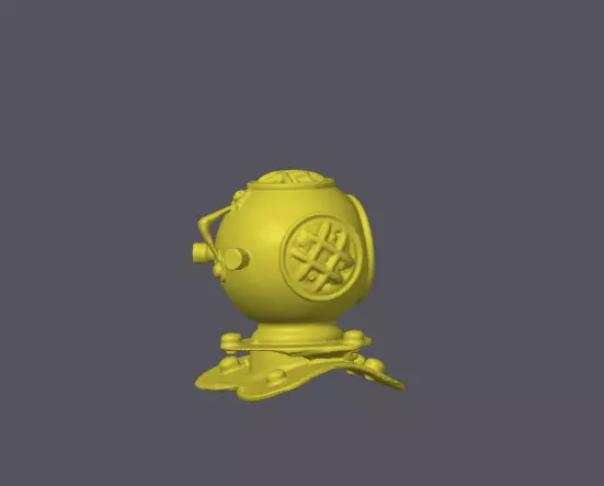 Vintage Divers Helmet 3D print model_0