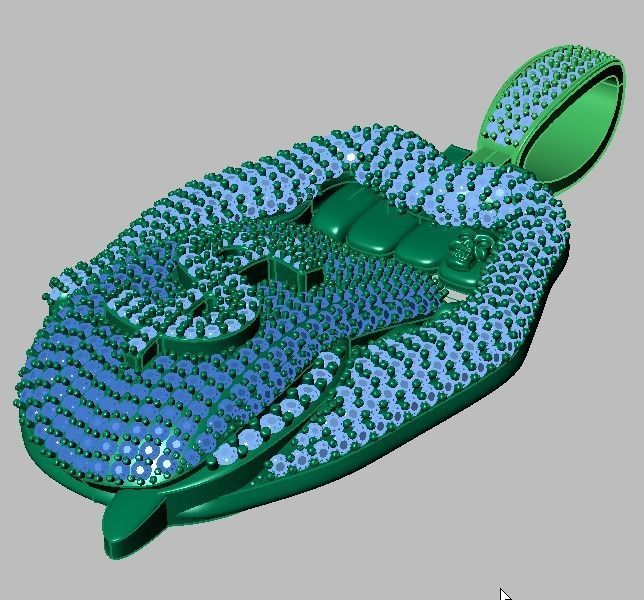 Lip Pendant 3D print model_15