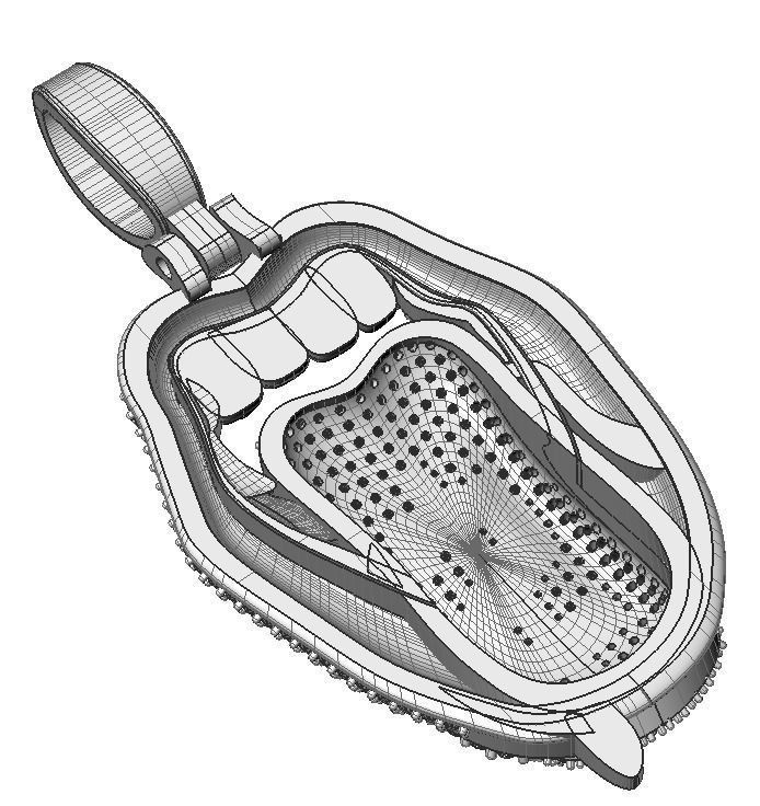 Lip Pendant 3D print model_20
