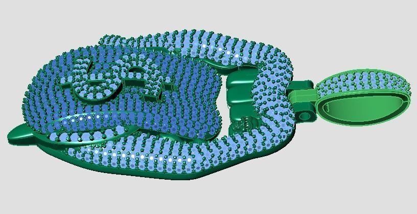 Lip Pendant 3D print model_16