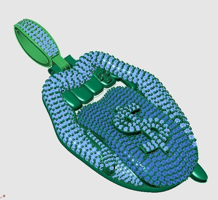 Lip Pendant 3D print model_14