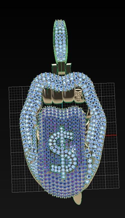 Lip Pendant 3D print model_18