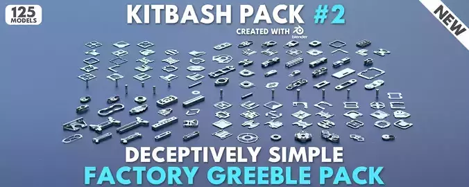 Factory Greeble Kitbash Pack 2 3D model