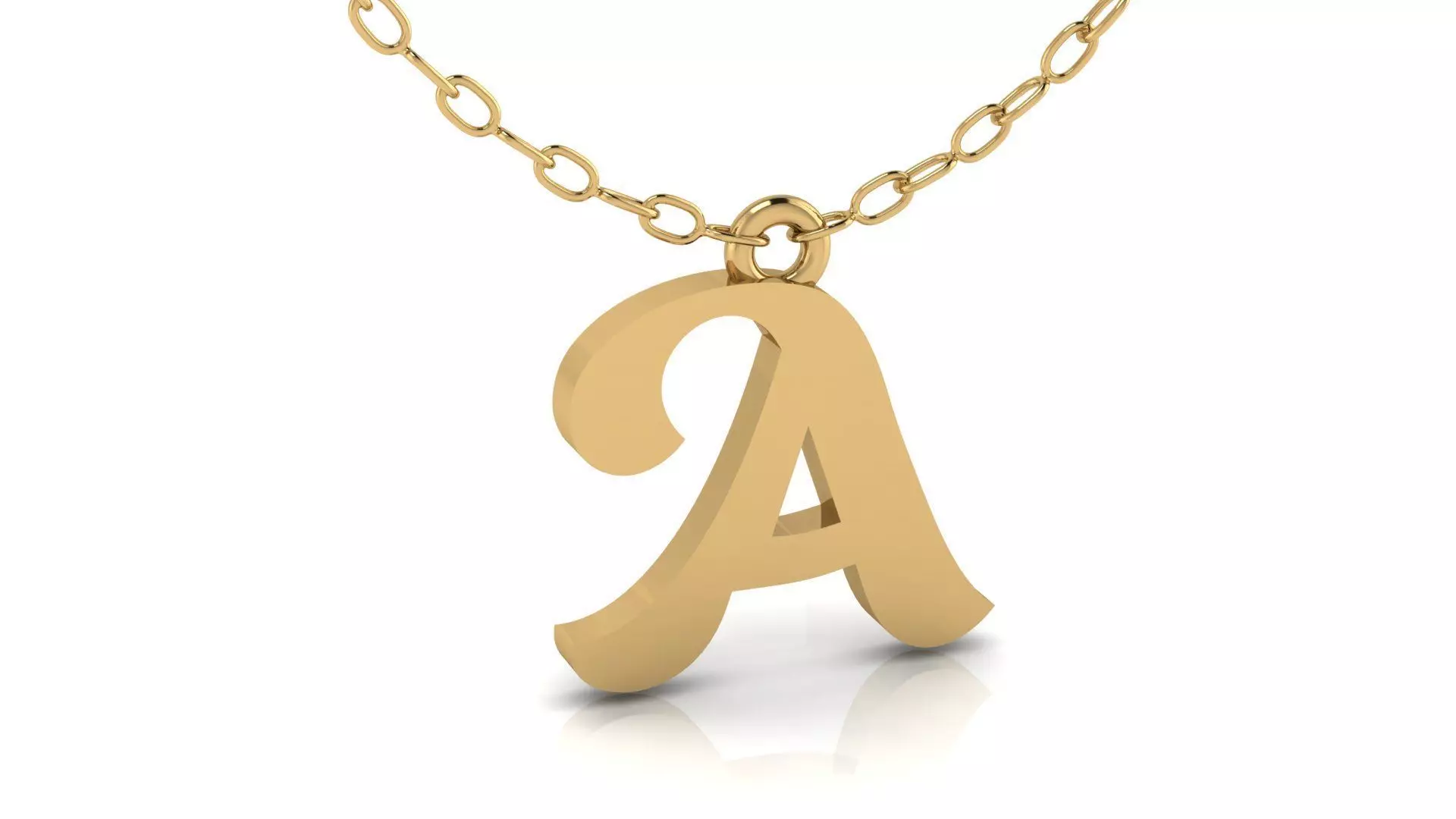 Alphabet Pendant A 3D print model_0